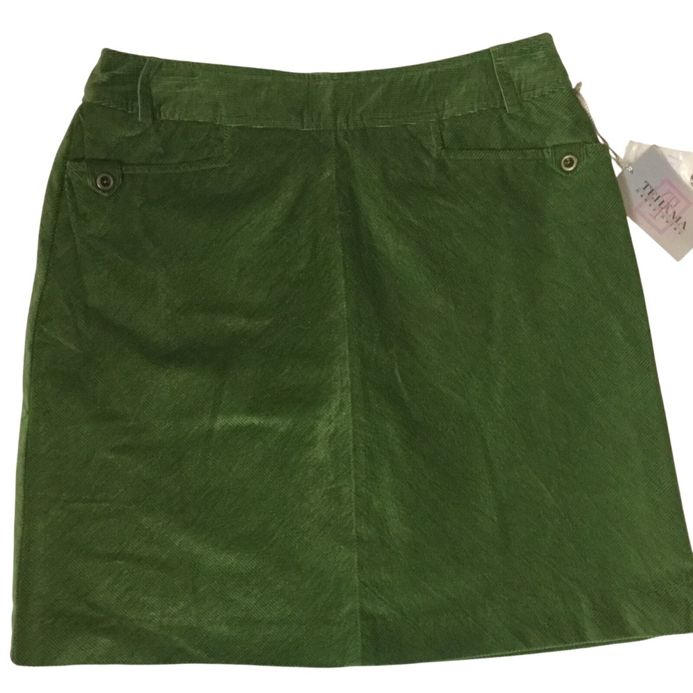 NWT Tehama Nancy Haley Skirt Skort lined Shorts‎  Size 2 Green Cotton new